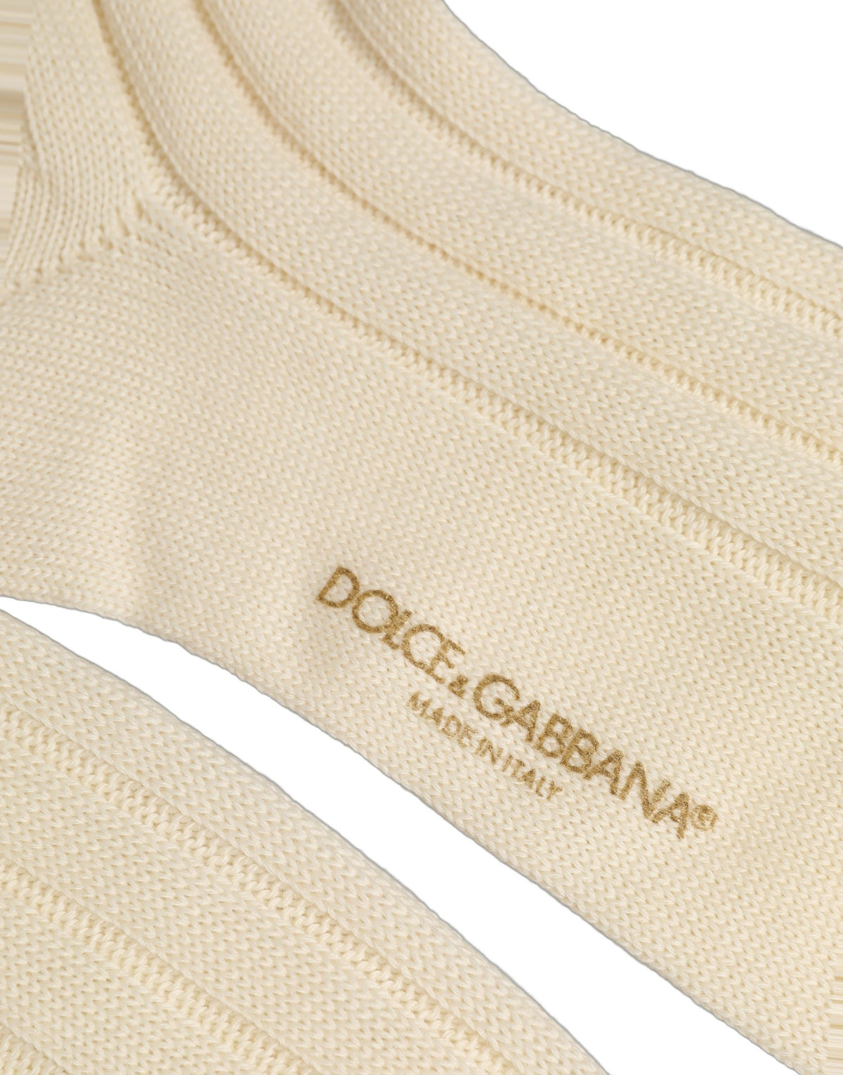 Dolce & Gabbana Beige Wool Knee-High Socks