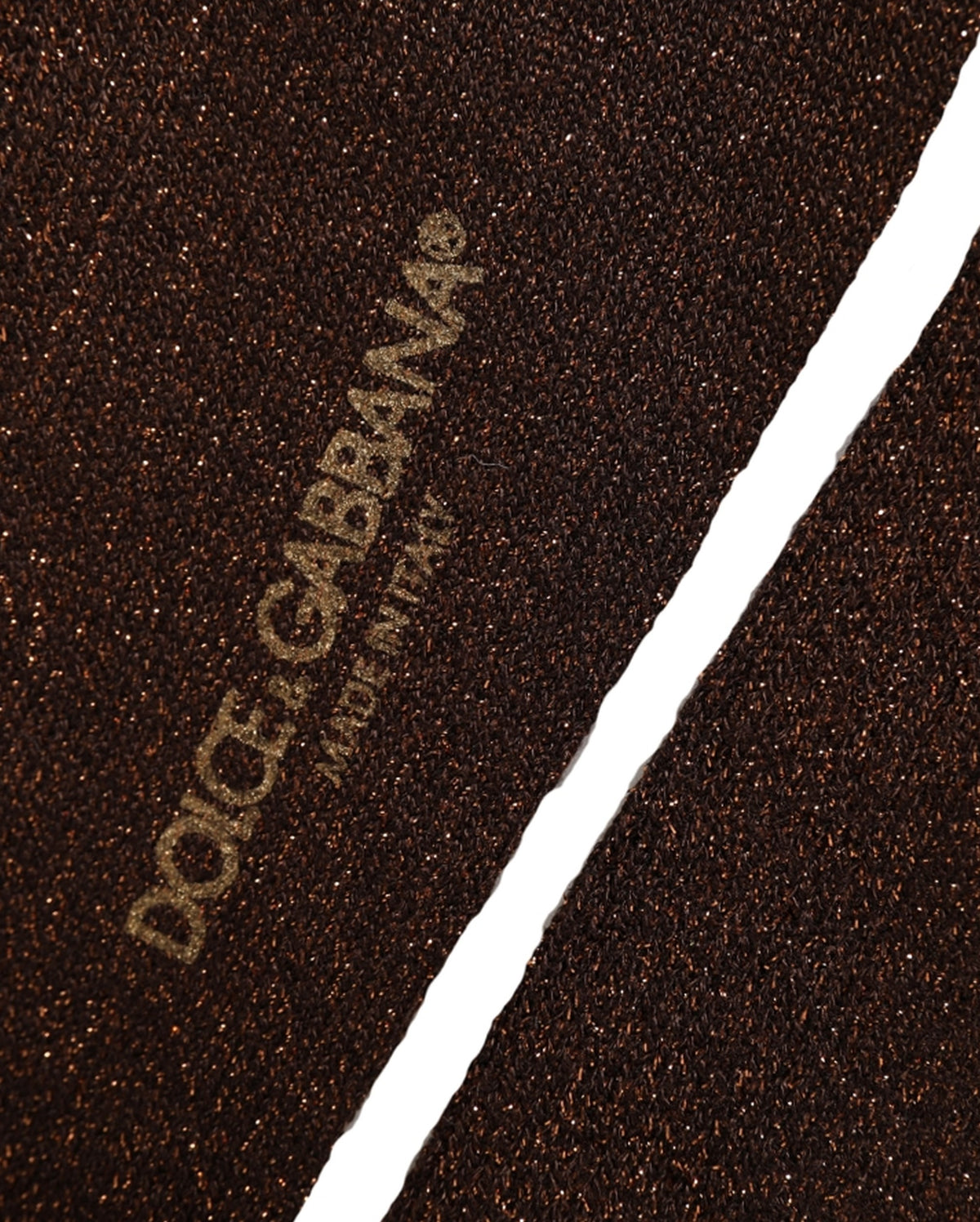 Dolce & Gabbana Dunkelbraune Glitzer-Socken aus Viskosemix