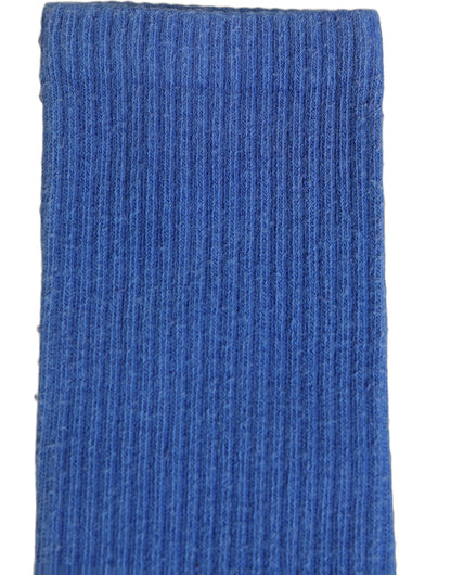 Dolce & Gabbana Blaue Gerippte Mid-Calf-Socken aus Baumwolle