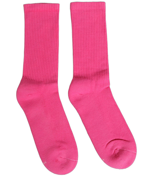 Dolce & Gabbana Pinke Gerippte Mid-Calf-Socken
