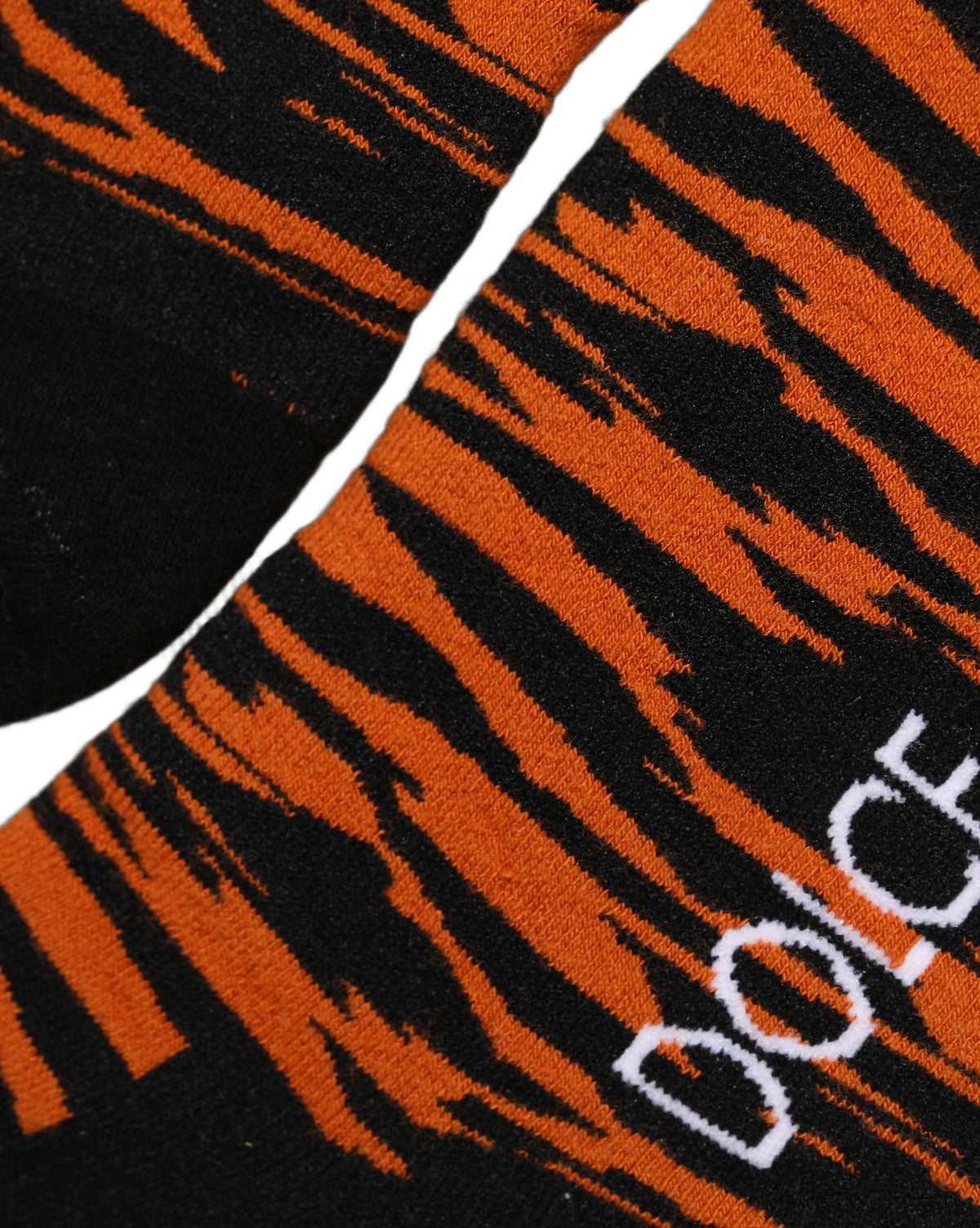 Dolce & Gabbana Orange-Schwarze Tiger-Kniestrümpfe