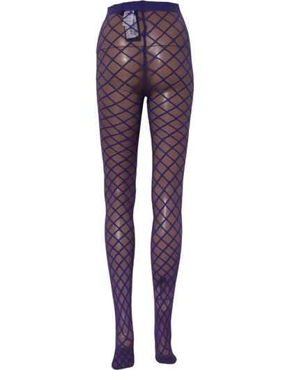 Dolce & Gabbana Lila Netzstrumpfhose mit Rautenmuster
