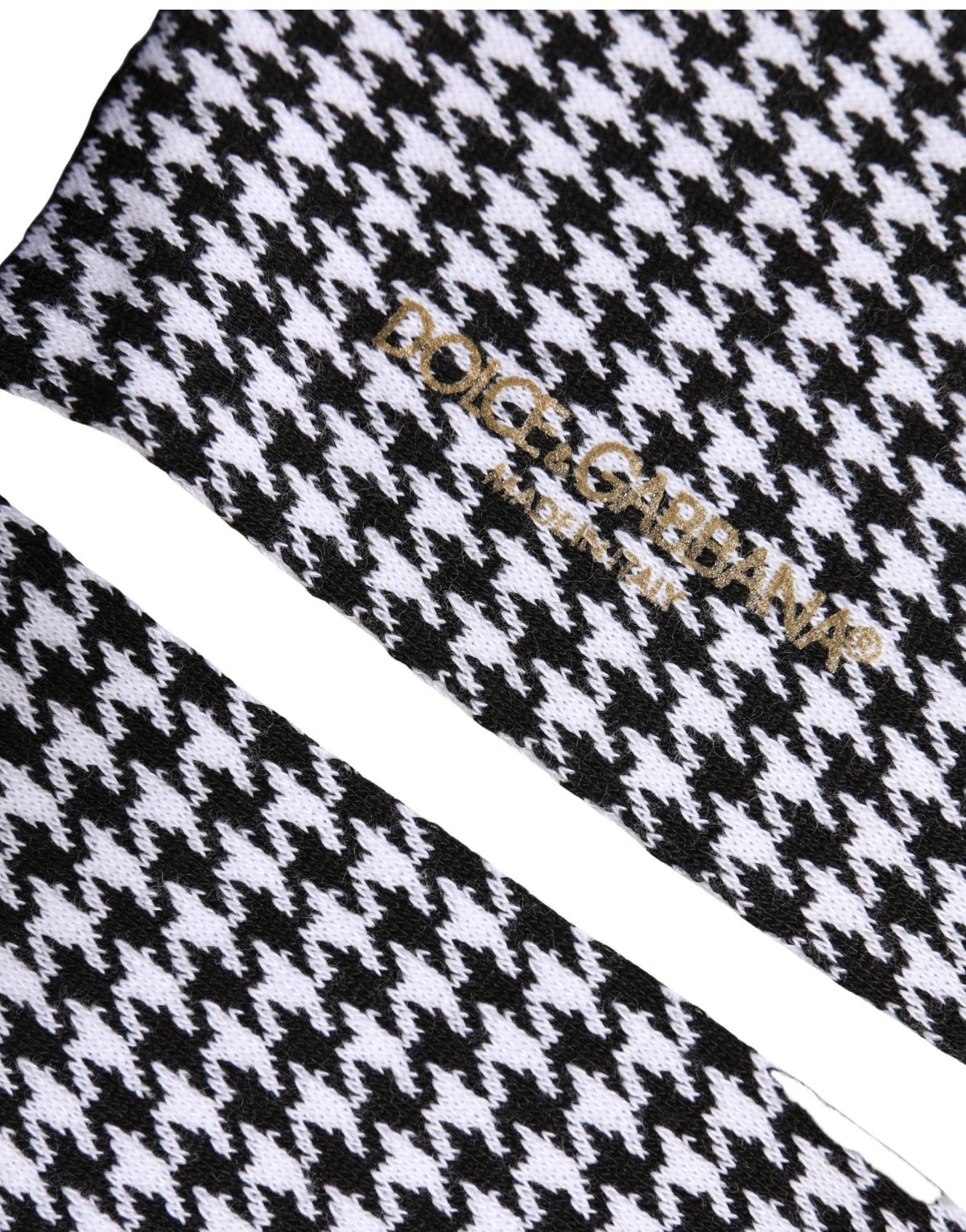 Dolce & Gabbana Schwarz-Weiße Hahnentritt-Socken