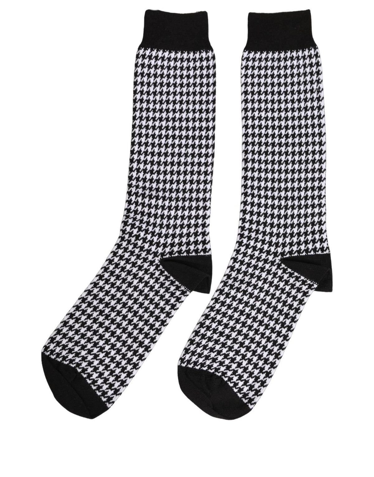 Dolce & Gabbana Schwarz-Weiße Hahnentritt-Socken