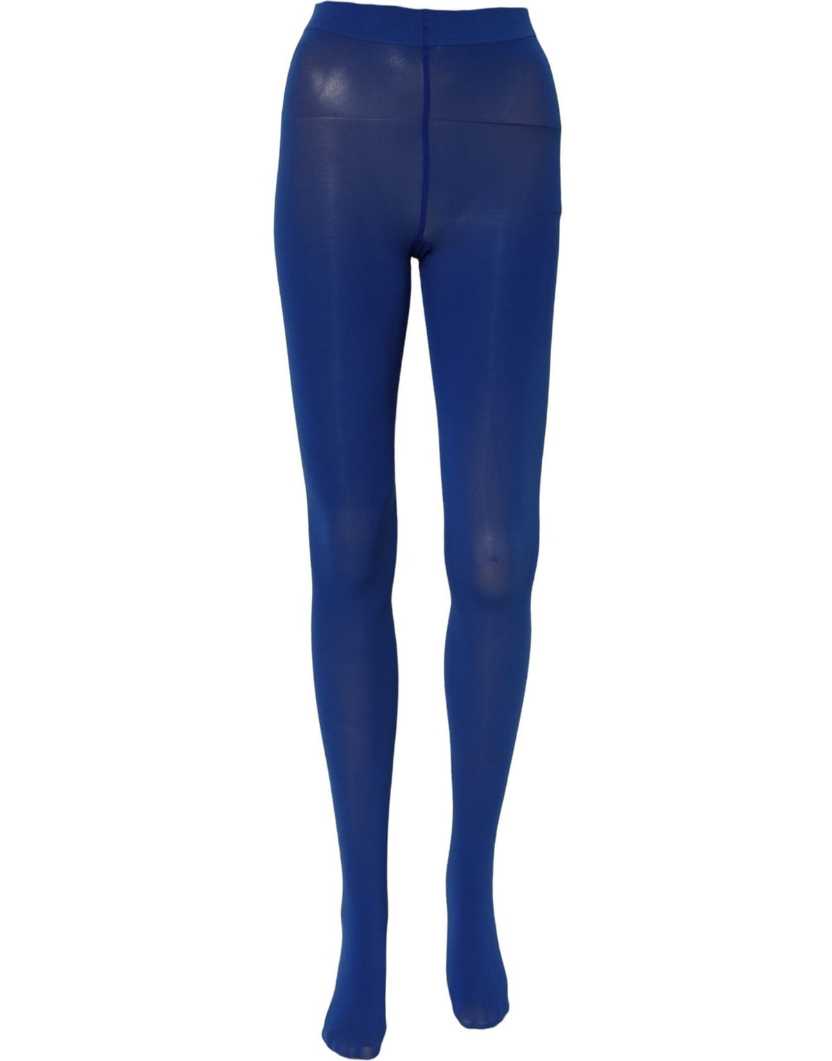 Dolce & Gabbana Blaue Mid-Calf-Socken aus Nylon-Stretch