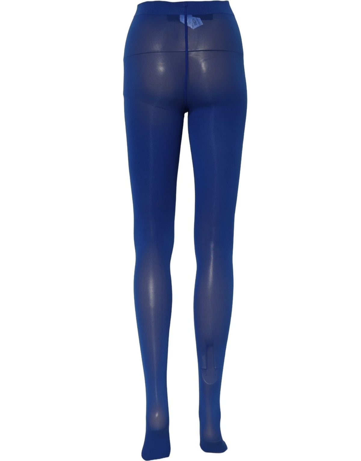 Dolce & Gabbana Blaue Mid-Calf-Socken aus Nylon-Stretch