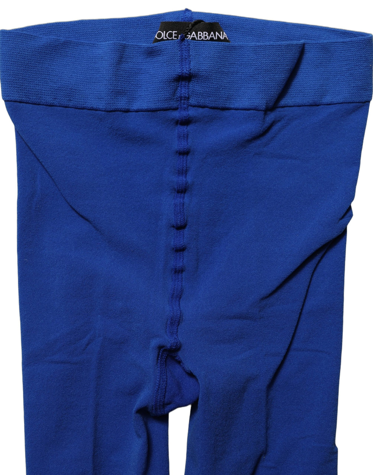 Dolce & Gabbana Blaue Mid-Calf-Socken aus Nylon-Stretch