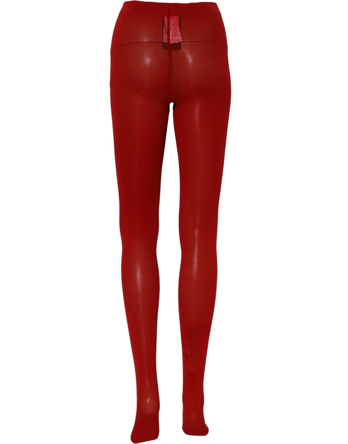 Dolce & Gabbana Rote Strumpfhose aus Nylon-Stretch