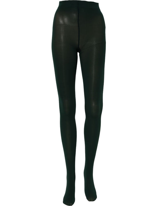 Dolce & Gabbana Dunkelgrüne Söckchen aus Nylon-Stretch