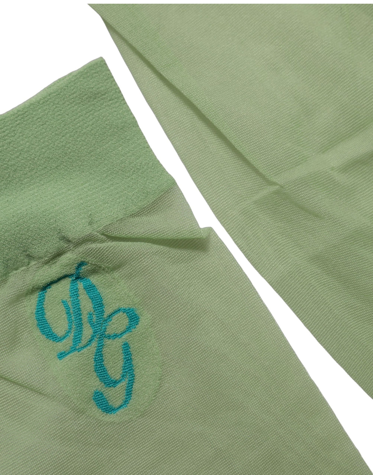 Dolce & Gabbana Green Nylon Fishnet Socks