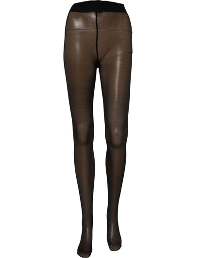 Dolce & Gabbana Schwarze Strumpfhose aus Nylon-Stretch