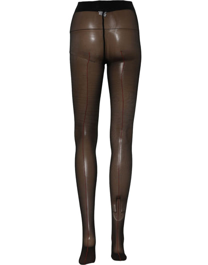Dolce & Gabbana Schwarze Strumpfhose aus Nylon-Stretch