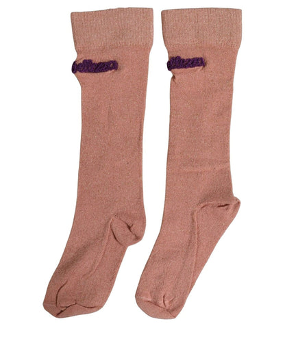 Dolce & Gabbana Staubrosa Mid-Calf-Socken mit Stickerei
