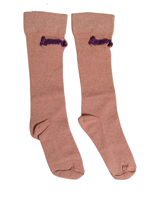 Dolce & Gabbana Staubrosa Mid-Calf-Socken mit Stickerei