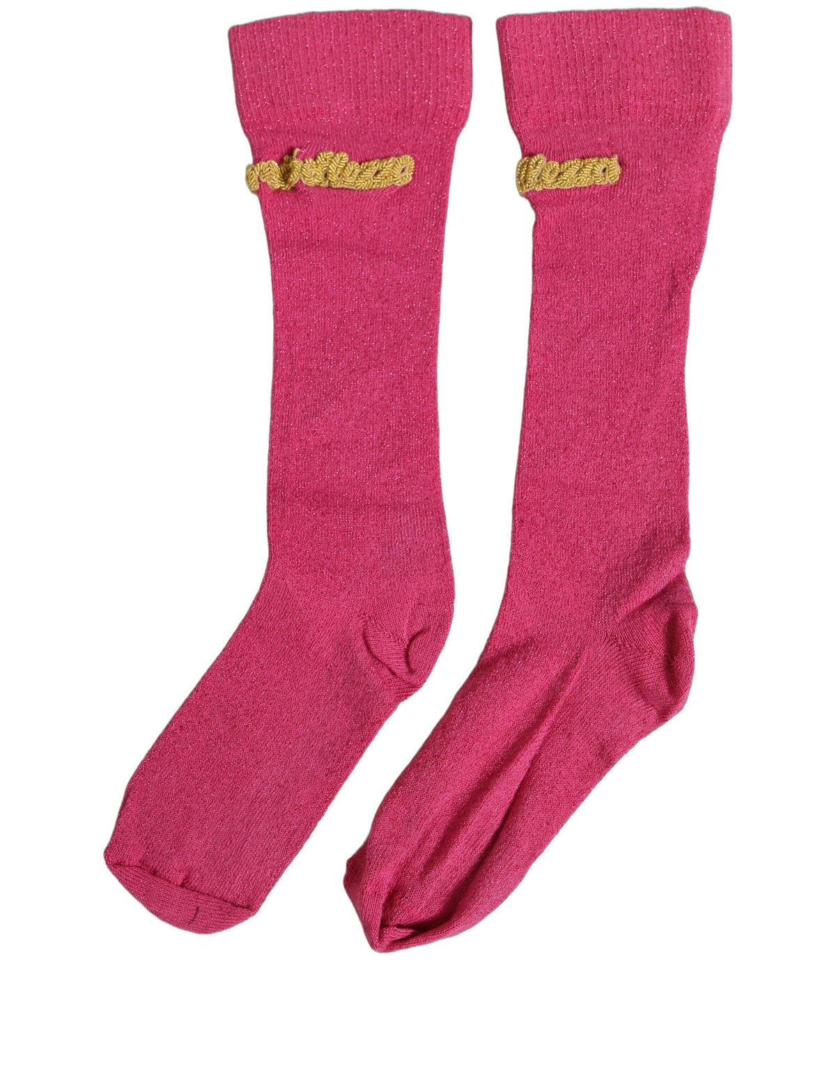Dolce & Gabbana Pink Cotton Embroidered Mid-Calf Socks