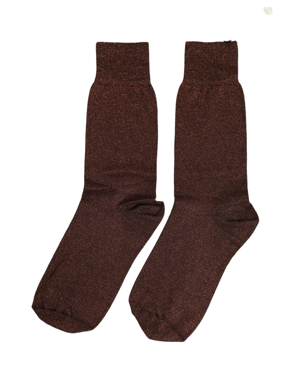 Dolce & Gabbana Dunkelbraune Lurex-Socken aus Viskosemix