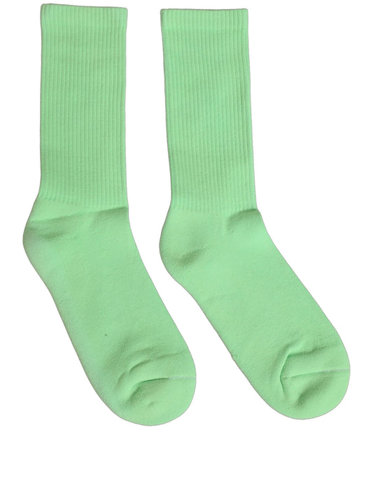 Dolce & Gabbana Grüne Gerippte Mid-Calf-Socken