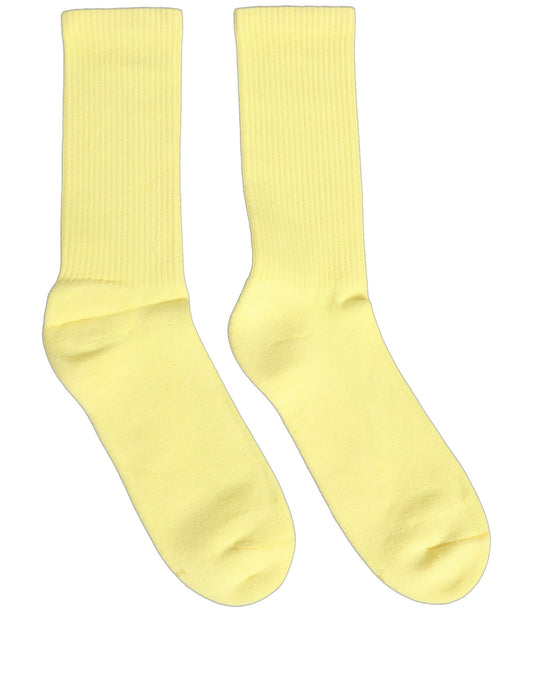 Dolce & Gabbana Calzini Gialli a Coste in Cotone