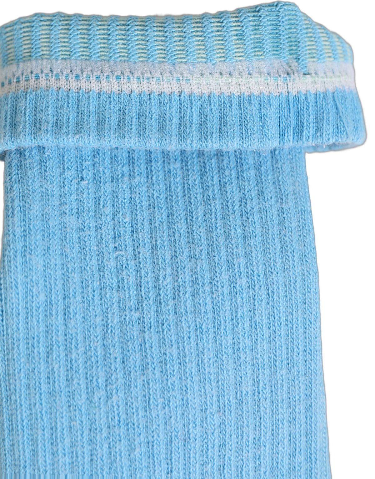 Dolce & Gabbana Calzini Azzurri a Coste in Cotone