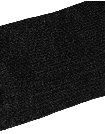 Dolce & Gabbana Dunkelgraue Kniestrümpfe aus Wollmix mit Pailletten