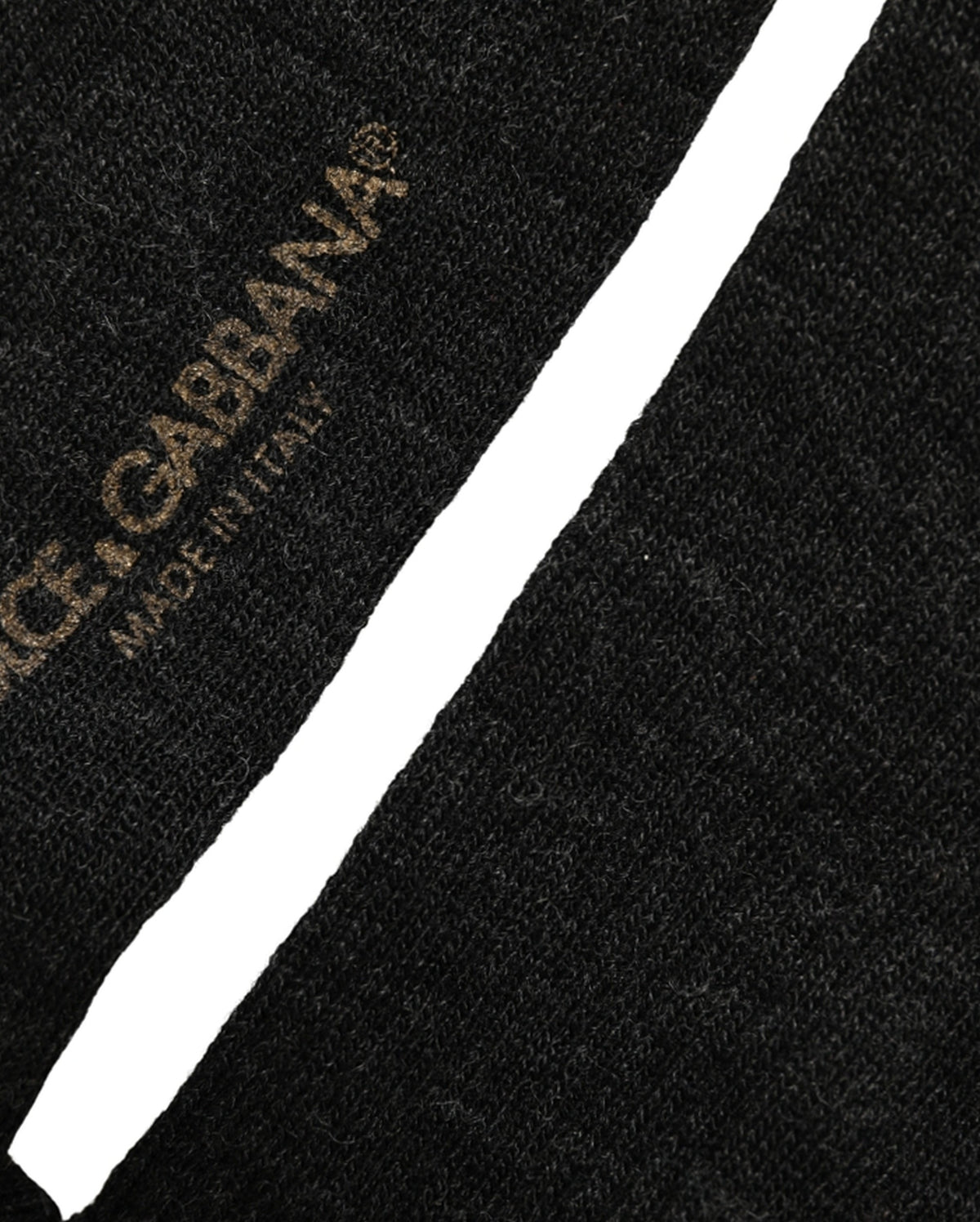 Dolce & Gabbana Schwarze Rippstrick-Wollsocken mit DG-Logo