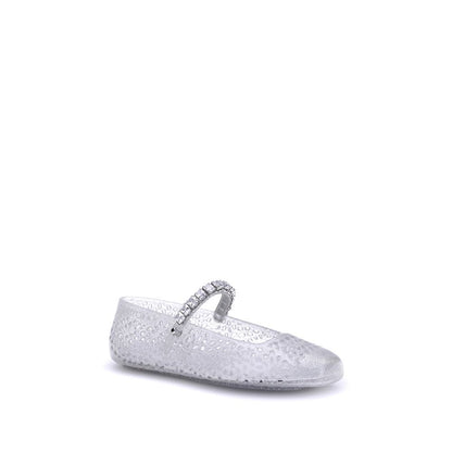 Jimmy Choo Weiße Ballerinas aus Polyurethan