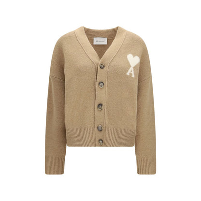 Ami Paris Beige Alpaka Vicugna Pacos Strickjacke