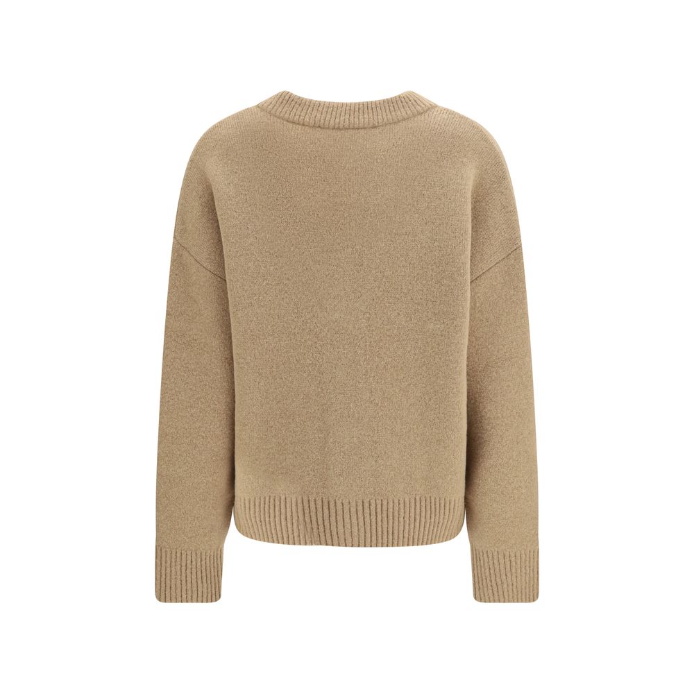 Ami Paris Beige Alpaka Vicugna Pacos Strickjacke