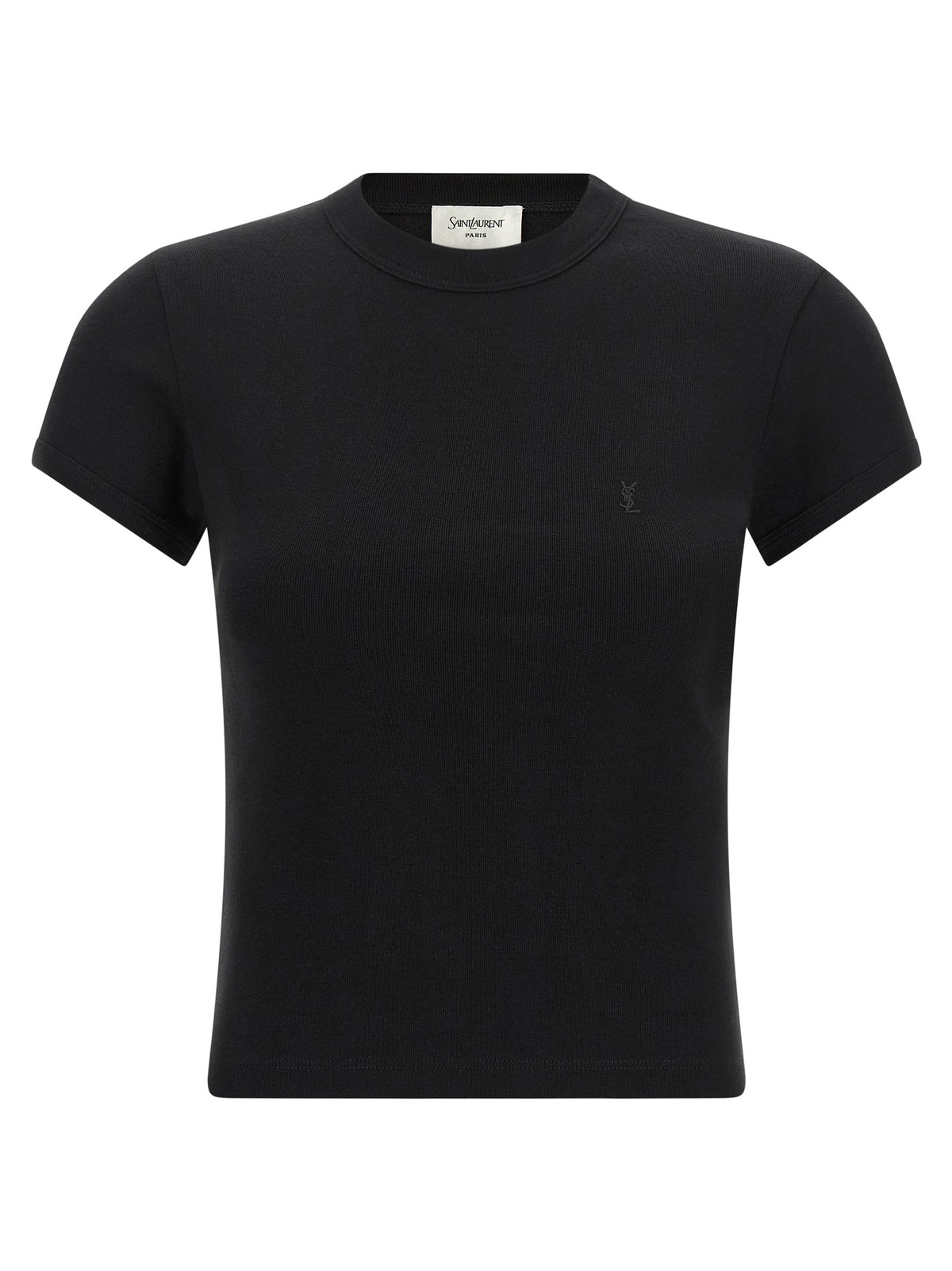 Saint Laurent T-Shirt aus Baumwolle in Schwarz