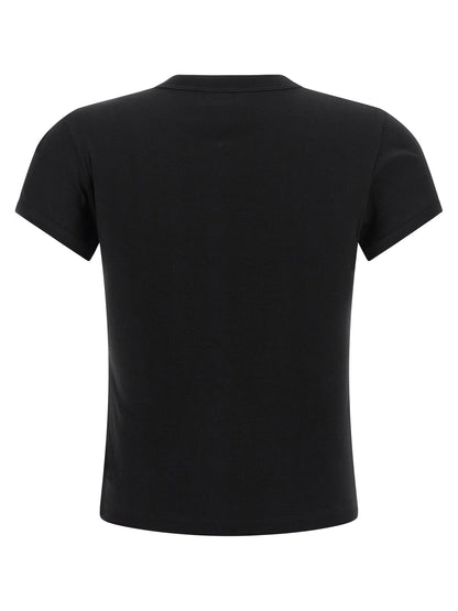 Saint Laurent T-Shirt aus Baumwolle in Schwarz