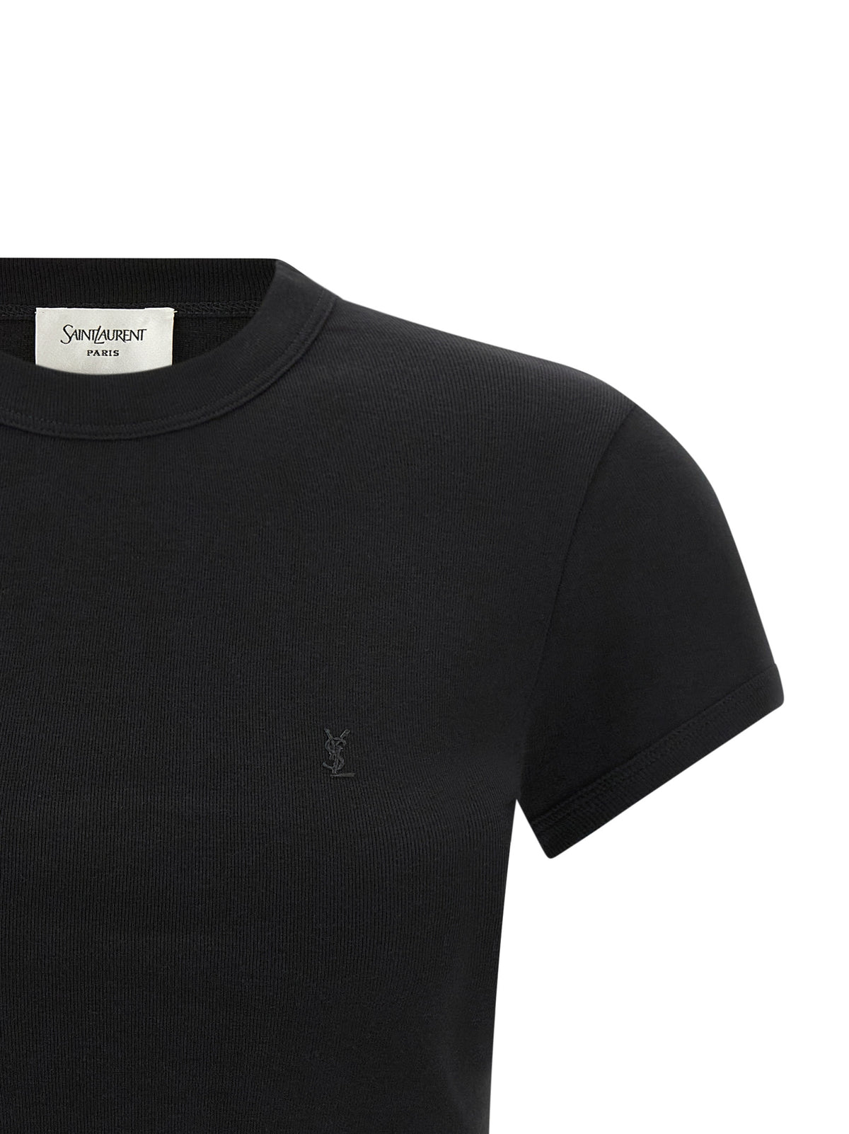 Saint Laurent T-Shirt aus Baumwolle in Schwarz