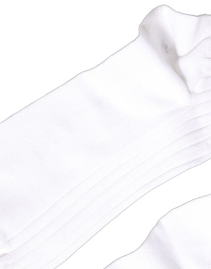 Dolce & Gabbana Weiße Gerippte Socken mit Logo