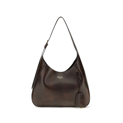 Prada Brown Calfskin Shoulder Bag