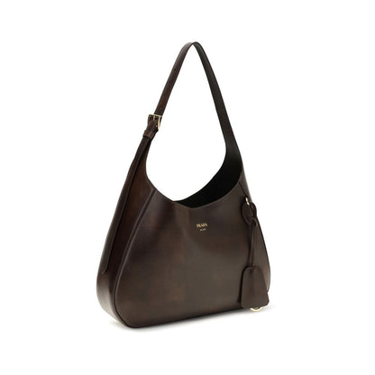 Prada Brown Calfskin Shoulder Bag
