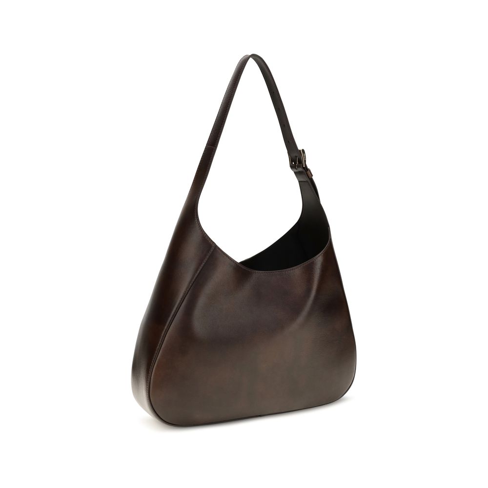 Prada Brown Calfskin Shoulder Bag