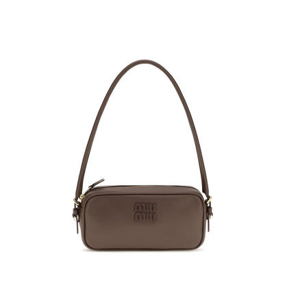Borsa a tracolla Miu Miu in pelle di vitello marrone