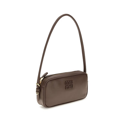 Borsa a tracolla Miu Miu in pelle di vitello marrone