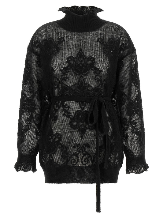 Twinset Schwarzer Cardigan aus Polyamid