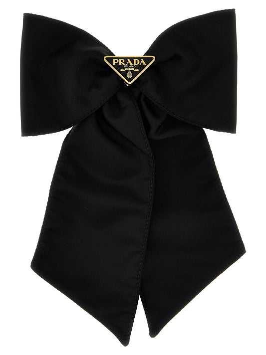 Prada Haarspange aus schwarzem Messing