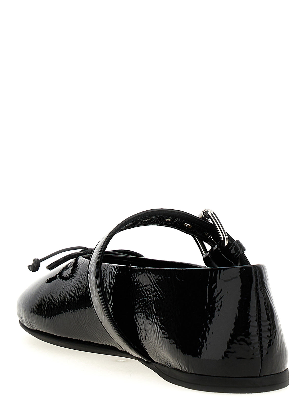 Miu Miu Black Calf Leather Ballet Flats