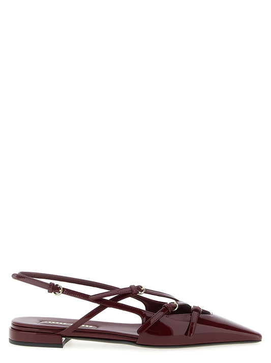 Miu Miu Ballerine in Pelle di vitello, colore Bordeaux
