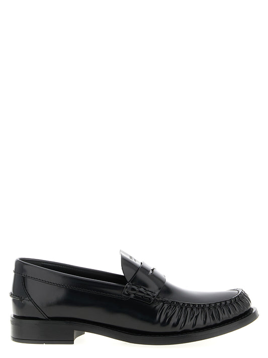 Prada Schwarze Loafer aus Kalbsleder zum Hineinschlüpfen