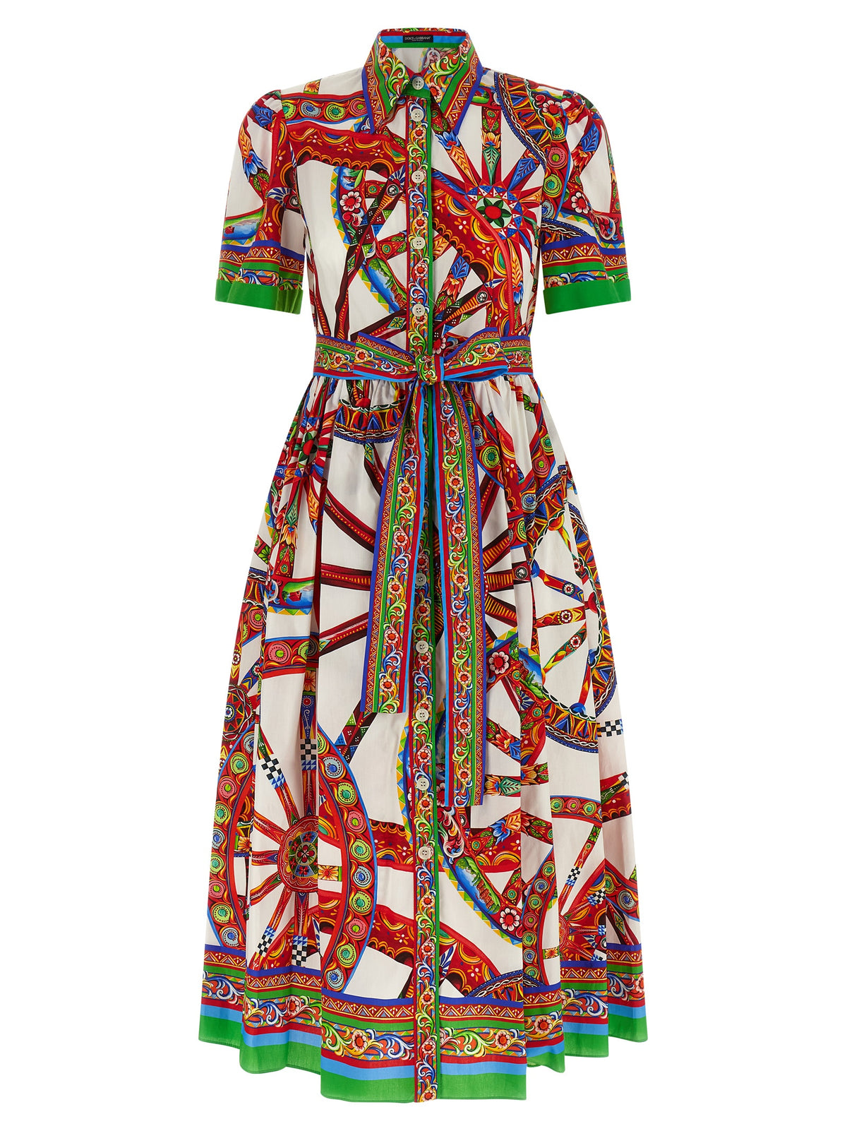 Dolce & Gabbana Abito Midi Carretto in Cotone