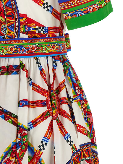 Dolce & Gabbana Abito Midi Carretto in Cotone