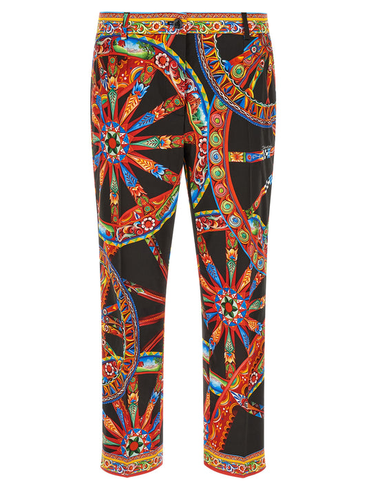 Dolce & Gabbana Pantaloni Carretto a Sigaretta in Cotone