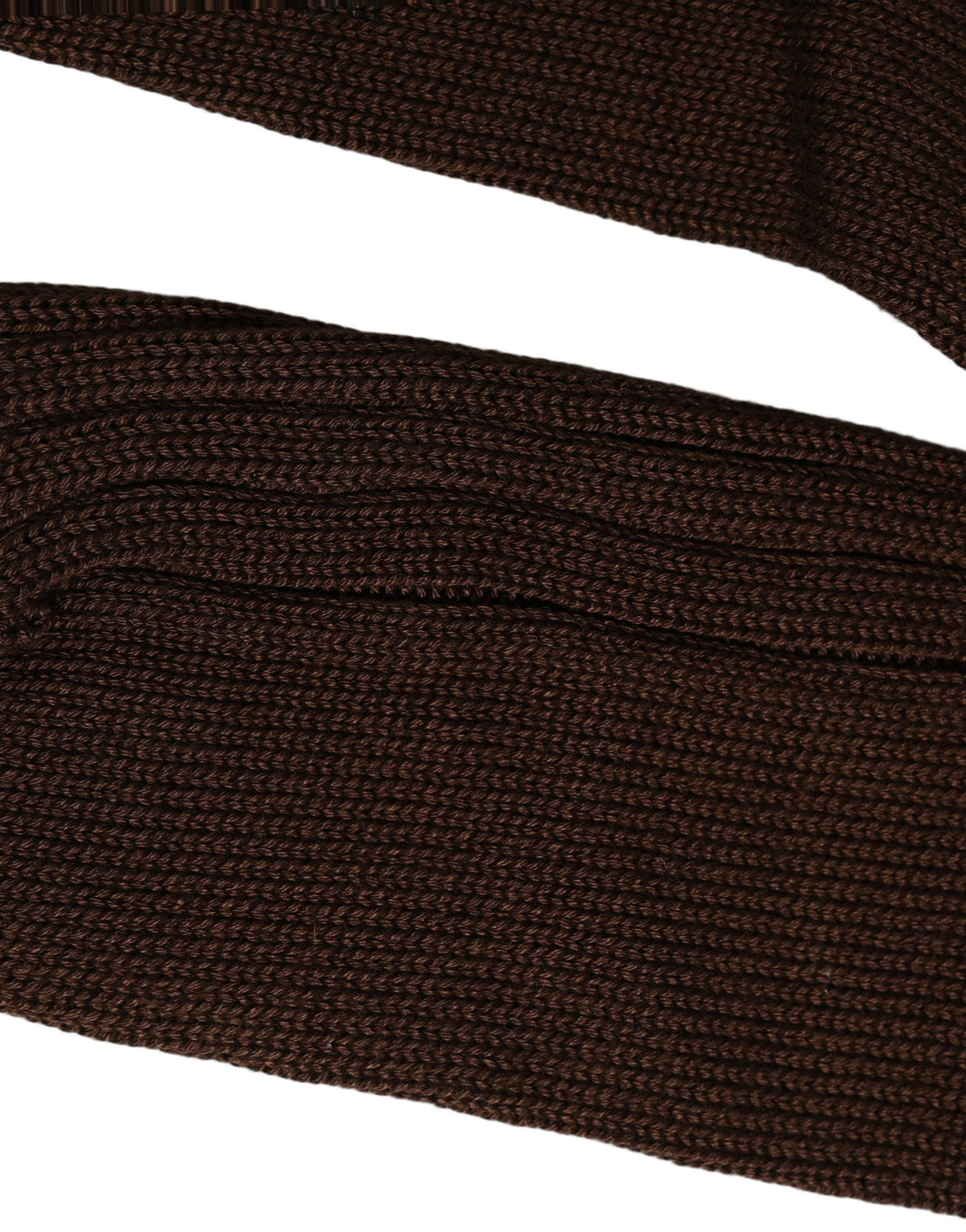 Dolce & Gabbana Dunkelbraune Rippstrick-Socken