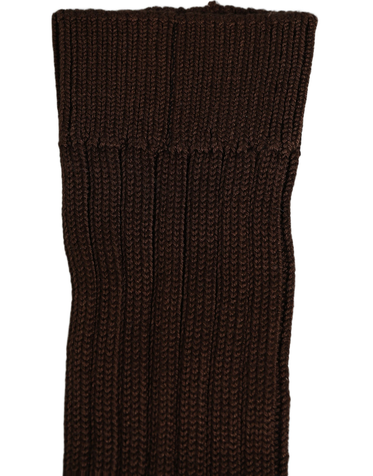 Dolce & Gabbana Dunkelbraune Rippstrick-Socken