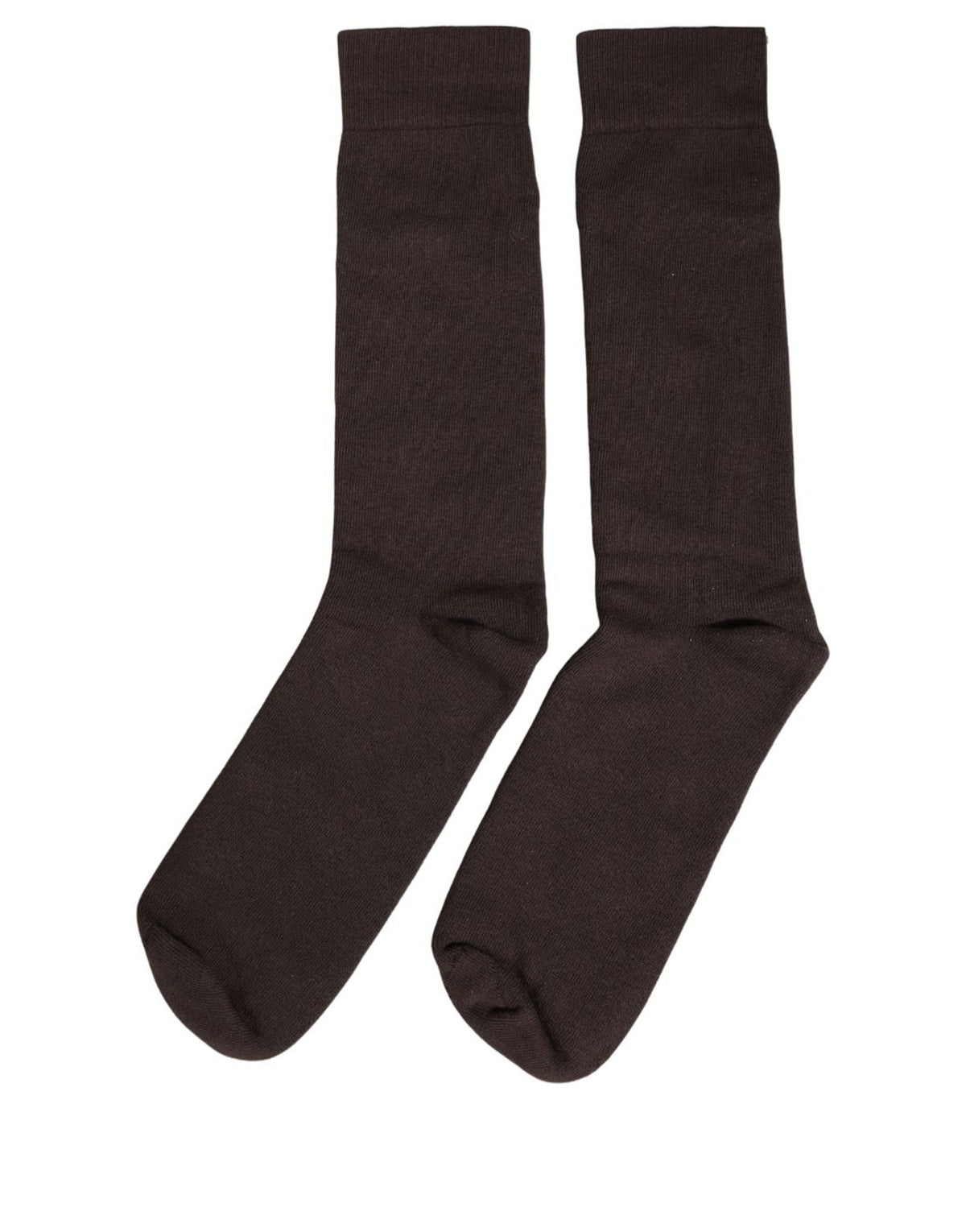 Dolce & Gabbana Dark Brown Cotton Knee-High Socks