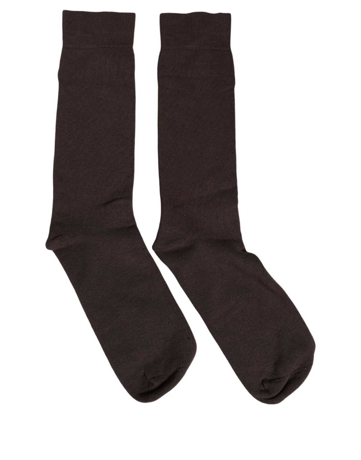 Dolce & Gabbana Dark Brown Cotton Knee-High Socks