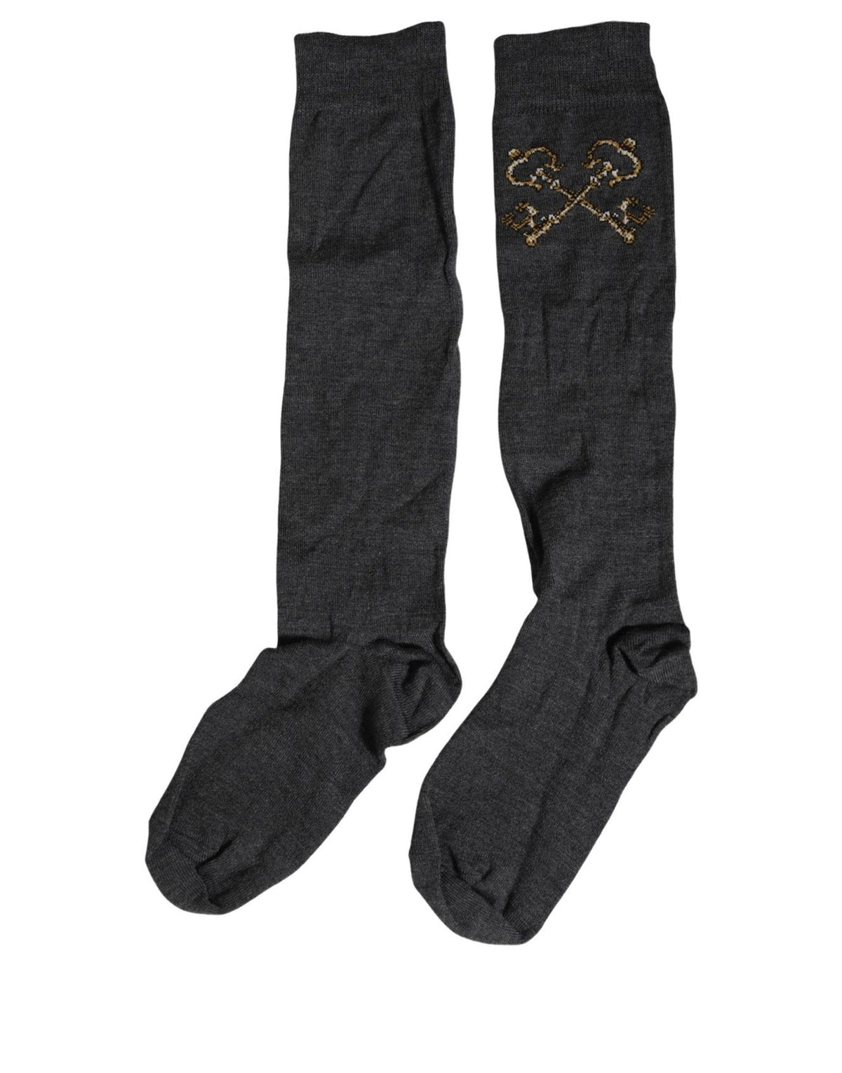 Dolce & Gabbana Calze al ginocchio in Lana, colore Grigio